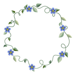 Flower decorative frame vector illustration