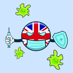 united kingdom fight corona virus vector illustration icon