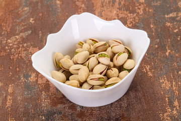Pistachio nuts heap