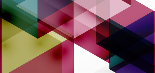 Fototapeta premium Geometric abstract background, mosaic triangle and hexagon shapes. Trendy abstract layout template for business or technology presentation, internet poster or web brochure cover, wallpaper
