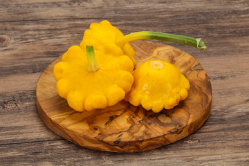 Fresh ripe tasty patisson ready for cooking