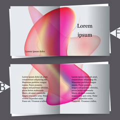 Colorful geometric background design. Fluid shapes composition with trendy gradients. Brochure template. Eps10 Vector illustration