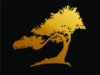vector illustration of a silhouette of a tree
