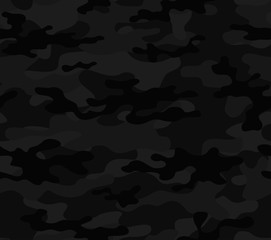 
Black  camouflage seamless vector print background. - obrazy, fototapety, plakaty
