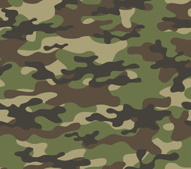  Army camouflage green pattern seamless vector background for printing clothes, fabrics. © Sanvel