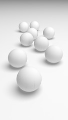 White abstract background. Lowpoly backdrop. Crumpled paper. 3D illustration