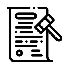 auction document icon vector. auction document sign. isolated contour symbol illustration