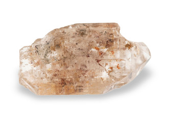 .Mineral topaz on white background