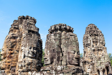 Fototapeta na wymiar The Faces of The Bayon Temple, Siem Reap, Cambodia