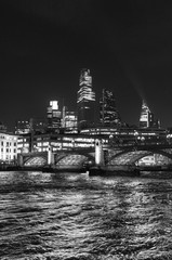 View of the London Skyline at dusk