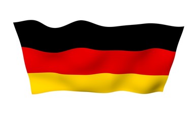 Flag of Germany. Wide format 3D illustration. State symbol of the Federal Republic of Germany. 3D rendering