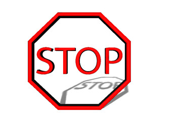 stop 3d tridimensionale 