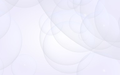 Abstract white background. Backdrop with light transparent bubbles. 3D illustration