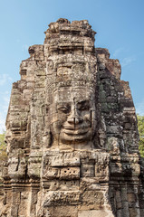 Naklejka premium The Faces of The Bayon Temple, Siem Reap, Cambodia