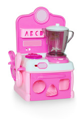 Baby kitchen set toy with cooker and liquidizer. Playset with functional liquidizer, sounds and kitchen tools.