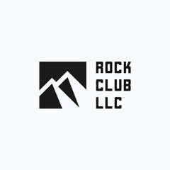 rock climbing logo. mountain icon
