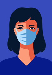 nurse in protective medical mask