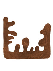 Abstract trendy clip art shape. Element for collage on the white isolated background.