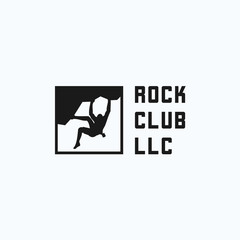 rock climbing logo. mountain icon