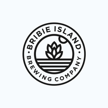 beach beer logo. beach icon