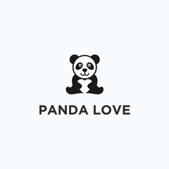 love panda logo. panda icon