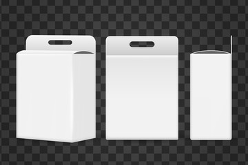 realistic blank box product vector