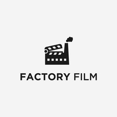 Obraz premium factory film logo. factory icon