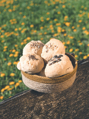 swiss buerli - freshly baked bread in garden