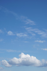 Blue sky with clouds background