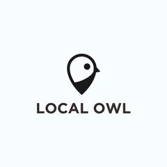 local owl logo. owl icon
