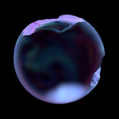  illustration pink blue light cosmic landscape.