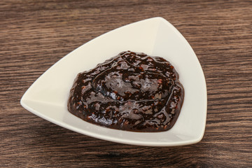 Black Pepper sauce in the bowl