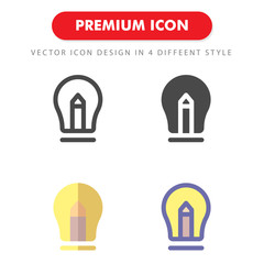 lamp icon pack isolated on white background. for your web site design, logo, app, UI. Vector graphics illustration and editable stroke. EPS 10.