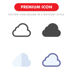 cloud icon pack isolated on white background. for your web site design, logo, app, UI. Vector graphics illustration and editable stroke. EPS 10.