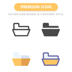 folder icon pack isolated on white background. for your web site design, logo, app, UI. Vector graphics illustration and editable stroke. EPS 10.