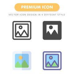 picture icon pack isolated on white background. for your web site design, logo, app, UI. Vector graphics illustration and editable stroke. EPS 10.
