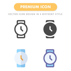 watch icon pack isolated on white background. for your web site design, logo, app, UI. Vector graphics illustration and editable stroke. EPS 10.