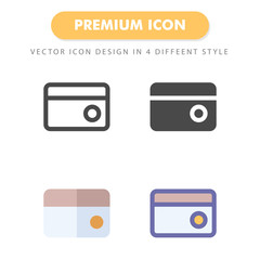 credit card icon pack isolated on white background. for your web site design, logo, app, UI. Vector graphics illustration and editable stroke. EPS 10.