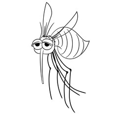 mosquito cute vector illustration/ funny insect