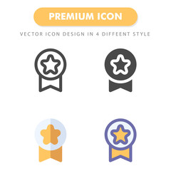 medal icon pack isolated on white background. for your web site design, logo, app, UI. Vector graphics illustration and editable stroke. EPS 10.