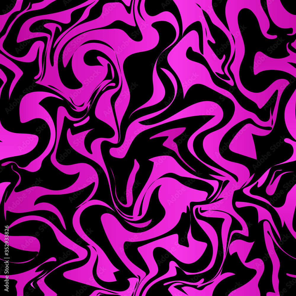 Poster neon effect liquid flow. seamless pattern. marble texture. suminagashi background. surface with flui