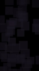Black abstract background. Backdrop with grey squares. Vertical orientation. 3D illustration