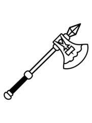 Krieger Zwergen Axt Clipart bewaffnet scharf