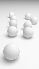 White abstract background. Lowpoly backdrop. Crumpled paper. 3D illustration