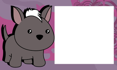 mexican dog xoloitzcuintle cartoon picture frame background