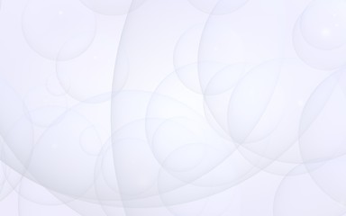 Abstract white background. Backdrop with light transparent bubbles. 3D illustration