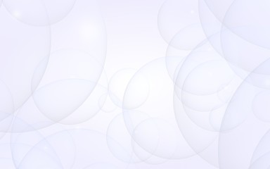 Abstract white background. Backdrop with light transparent bubbles. 3D illustration