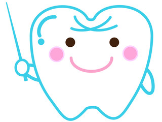 指示棒を持った歯