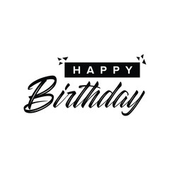 Birthday Sign Typography