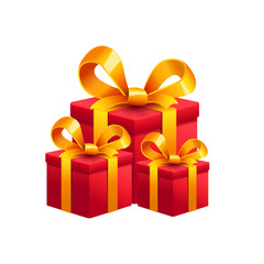 gift set red boxes colorful
